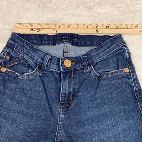 Rock & Republic women's boot cut jeans blue low rise - Picture 5 of 8